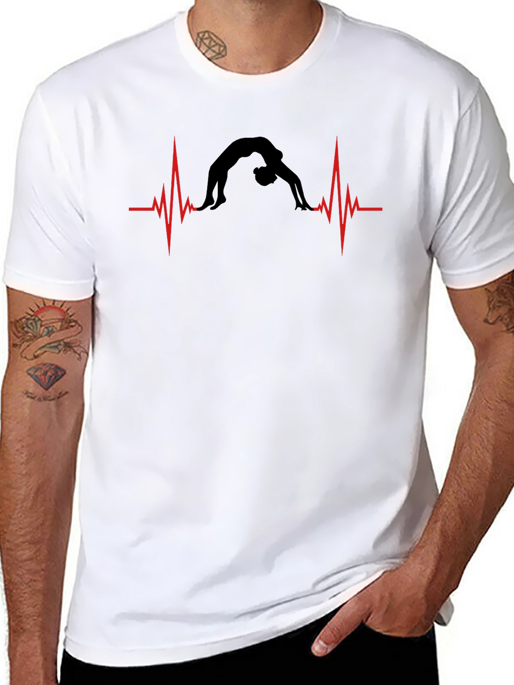 Gymnast Heartbeat T-Shirt - Black