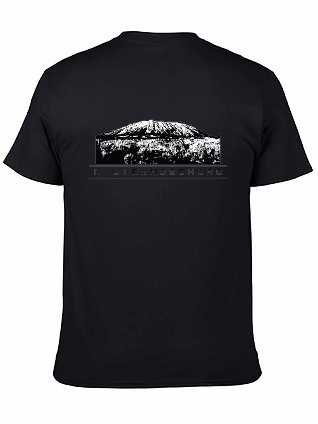 Kilimanjaro Mountain Graphic Tee - Black