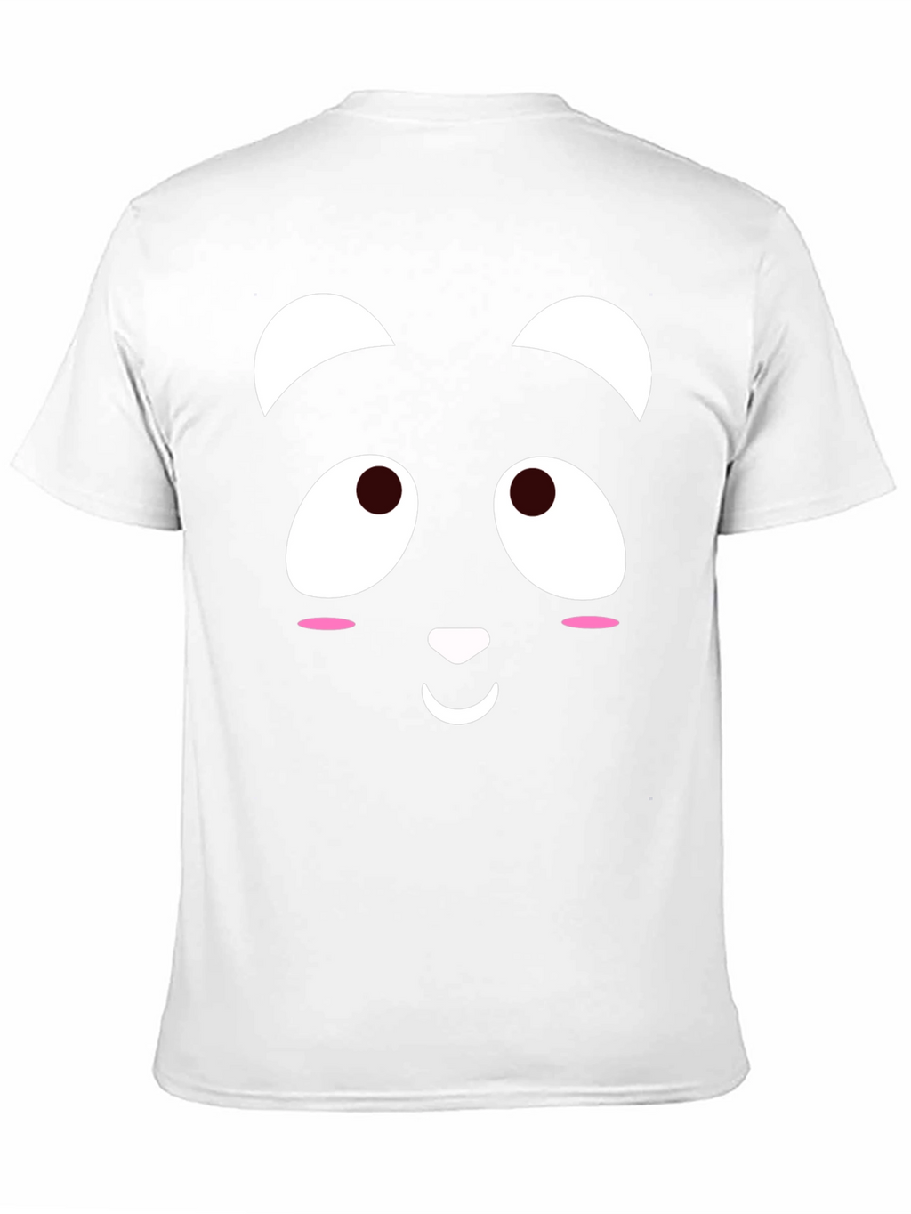 Cute Panda Face Black T-Shirt