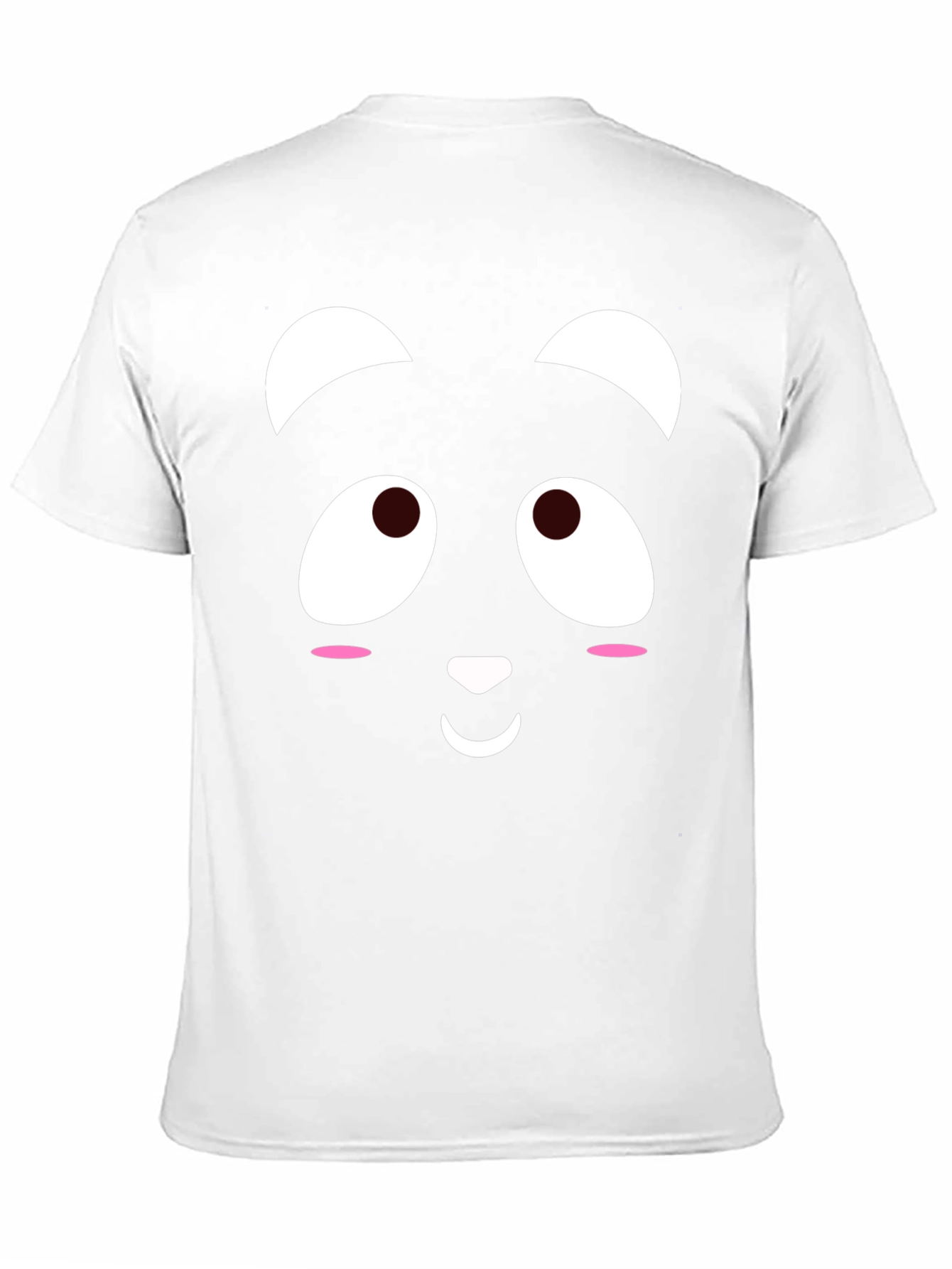 Cute Panda Face Black T-Shirt