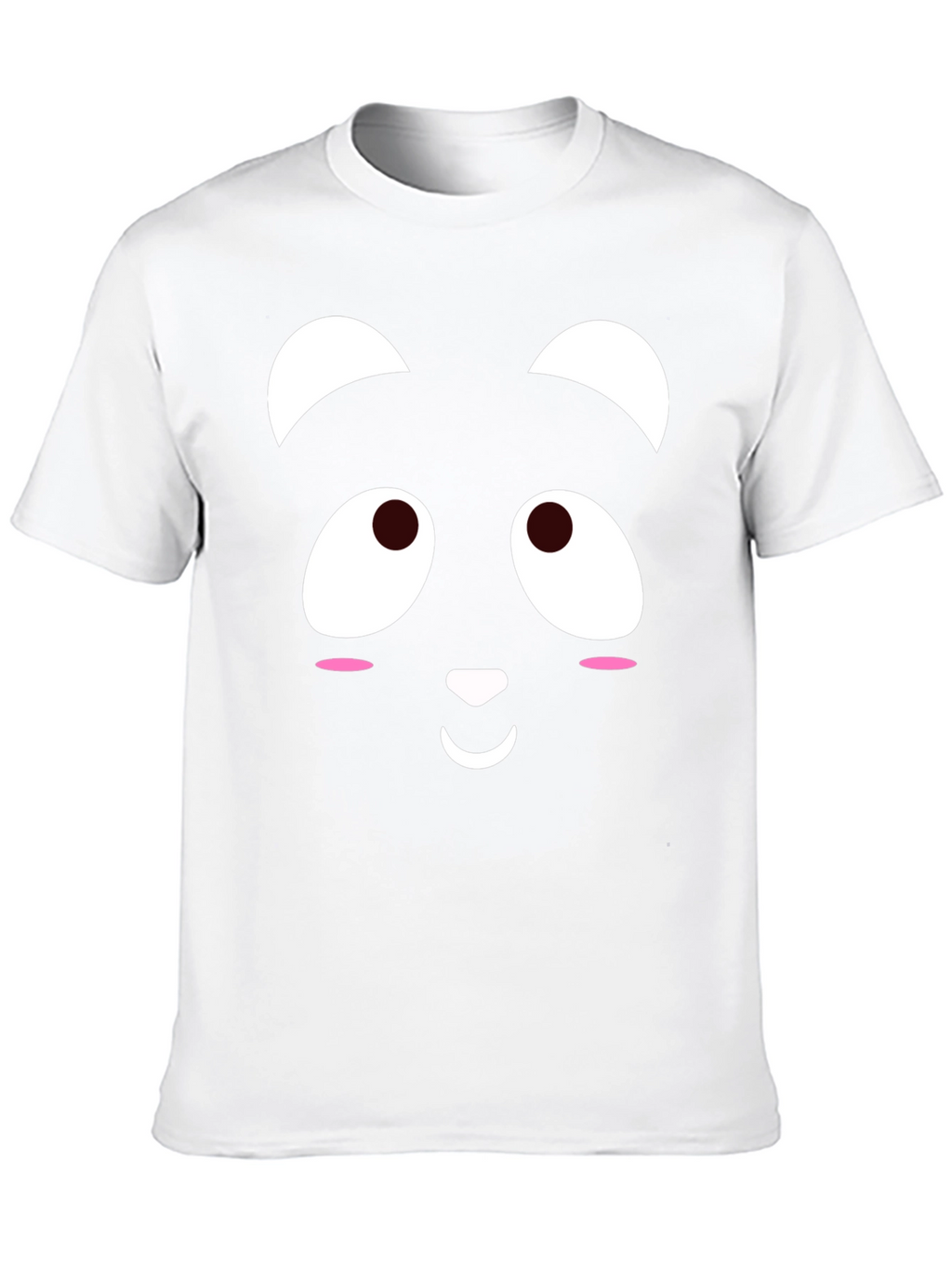 Cute Panda Face Black T-Shirt
