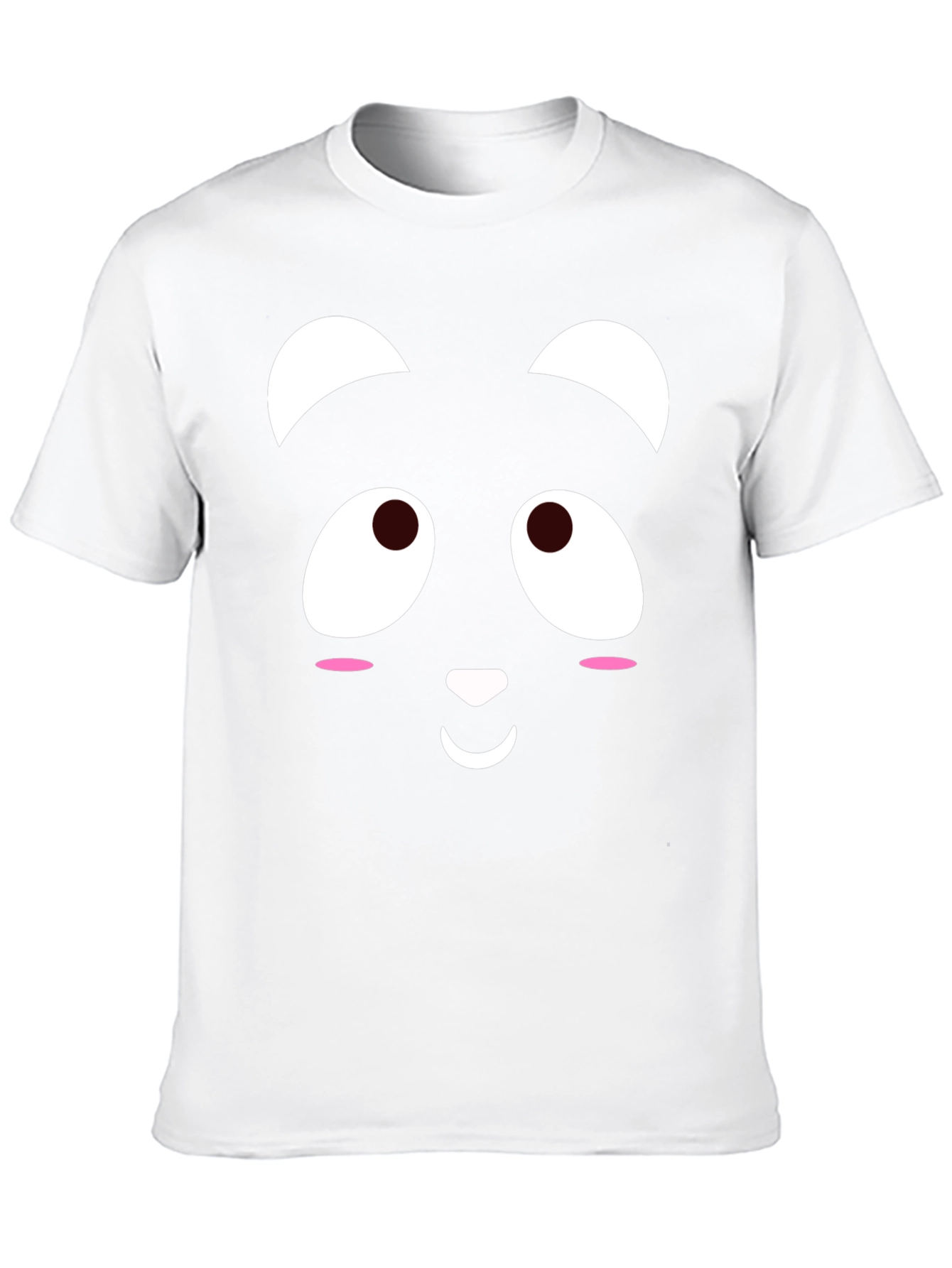 Cute Panda Face Black T-Shirt