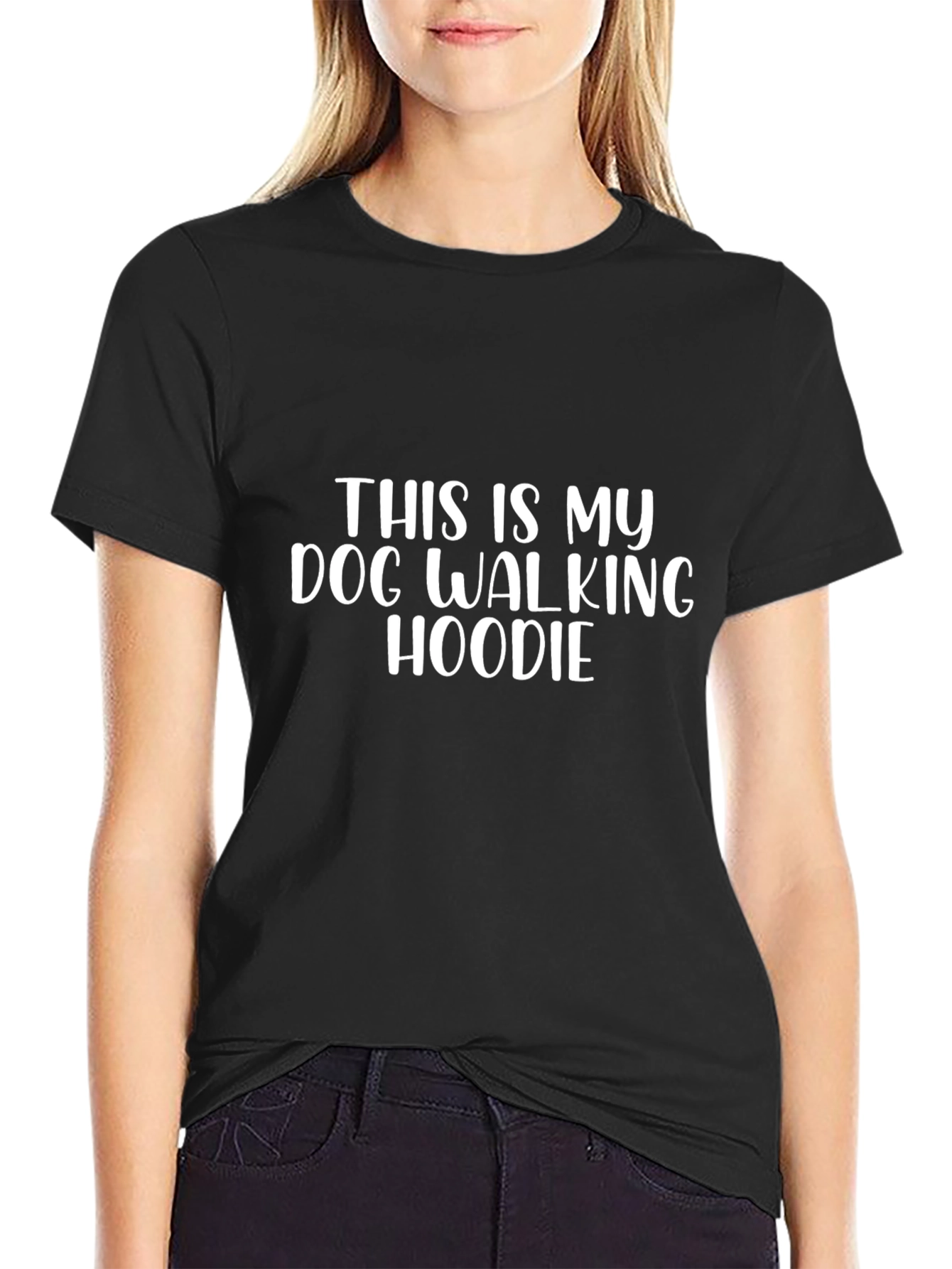 Dog Walking Hoodie T-Shirt Funny Pet Owner Tee
