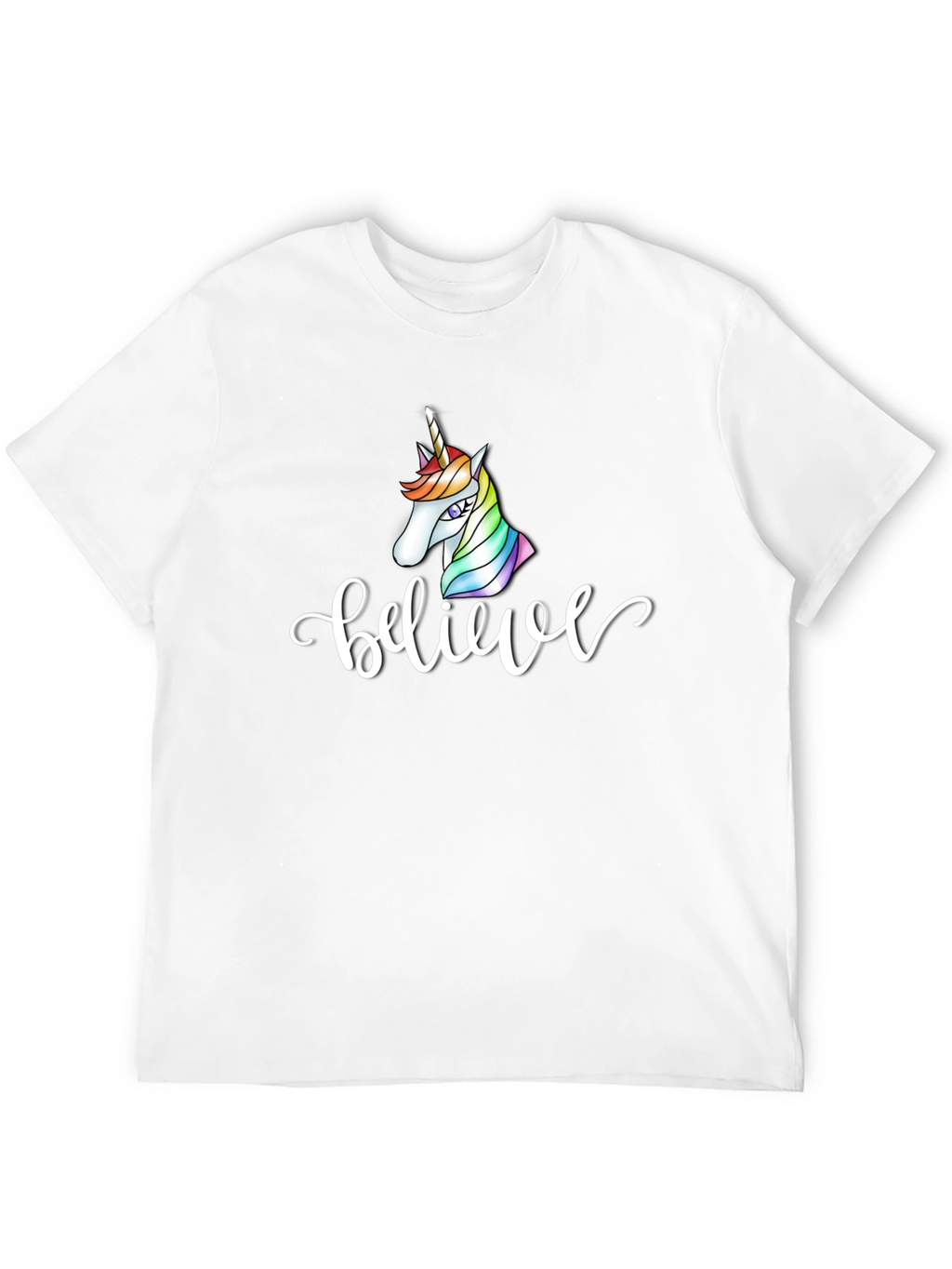 Believe Unicorn Black T-Shirt