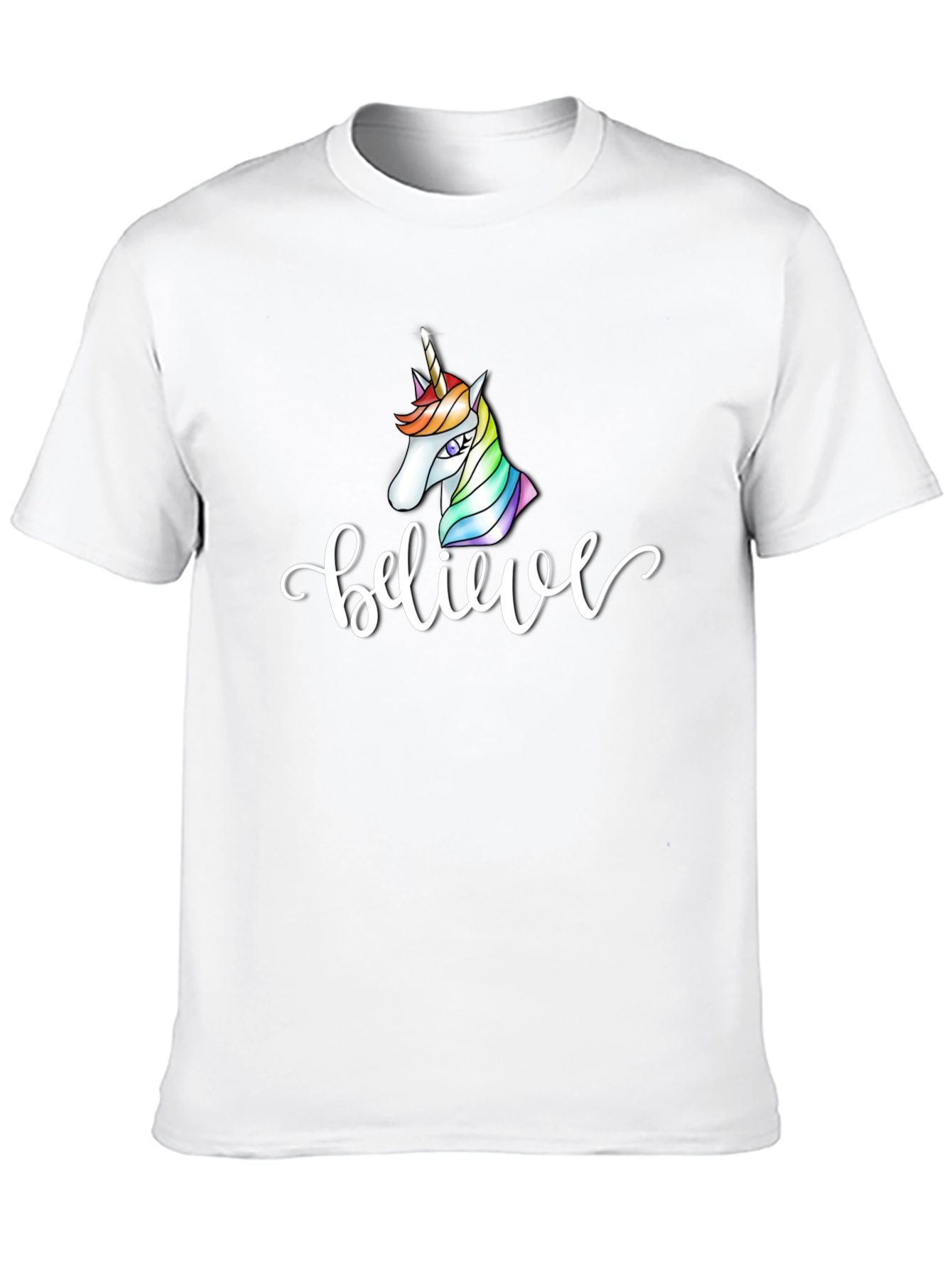 Believe Unicorn Black T-Shirt