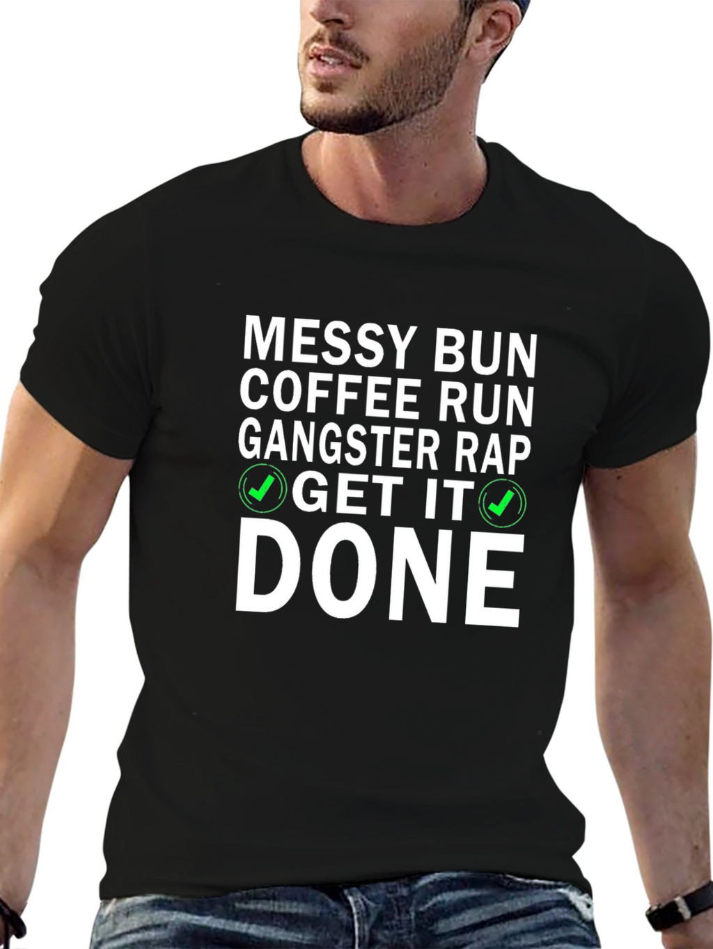 Messy Bun Coffee Run Graphic Tee