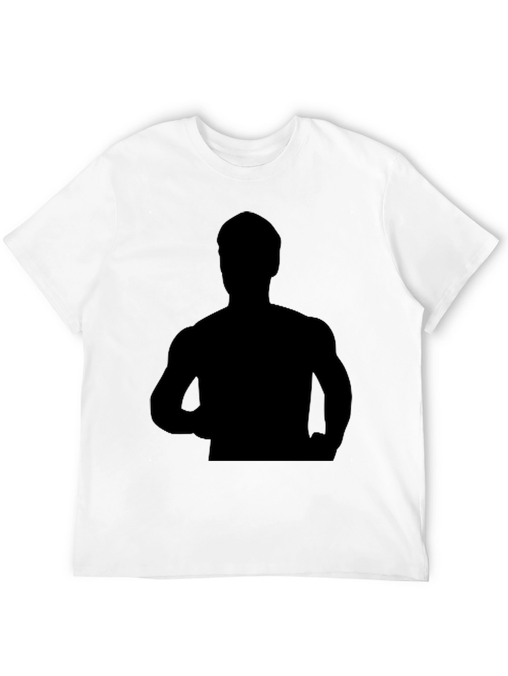 Black Graphic Tee - Mystery Silhouette Design