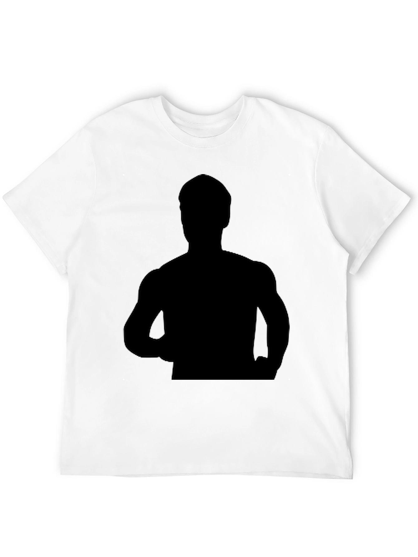 Black Graphic Tee - Mystery Silhouette Design