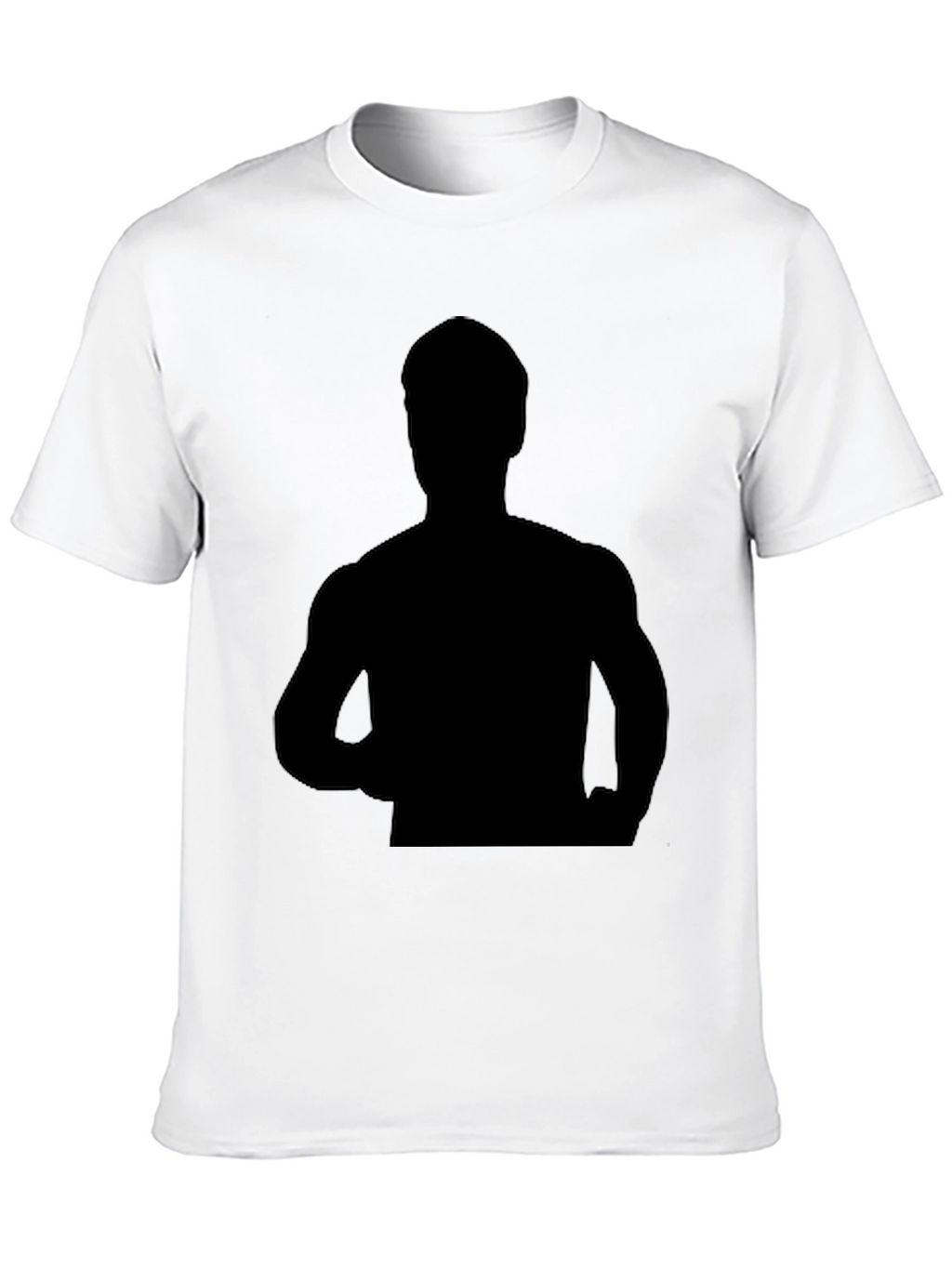 Black Graphic Tee - Mystery Silhouette Design
