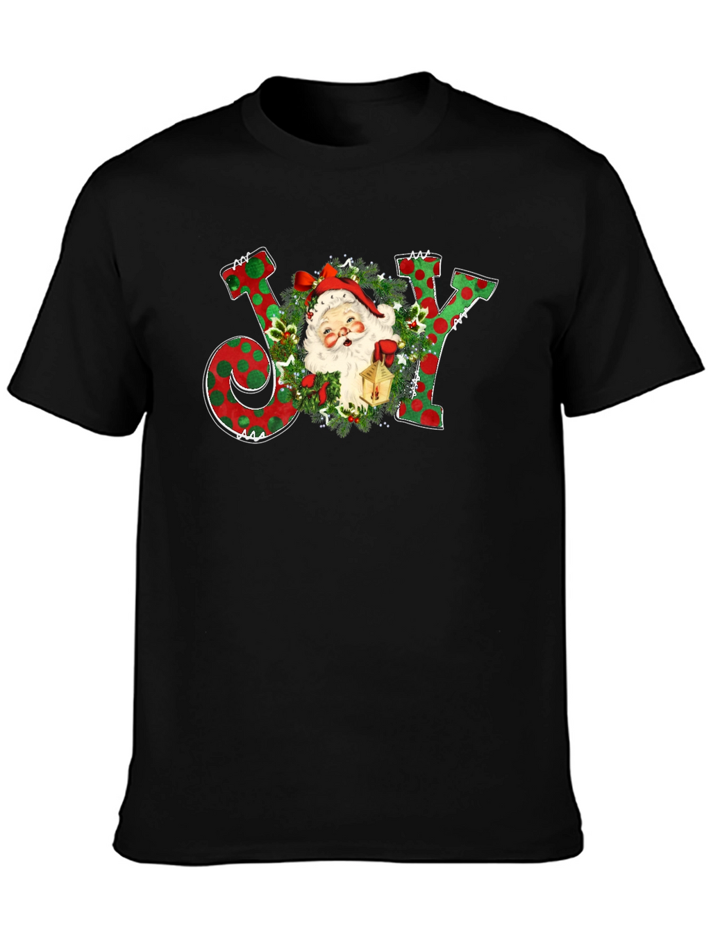Festive Holiday Joy Santa T-Shirt