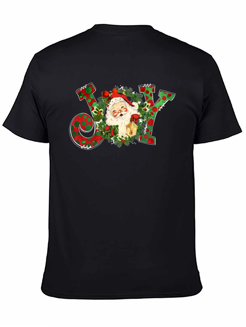 Festive Holiday Joy Santa T-Shirt