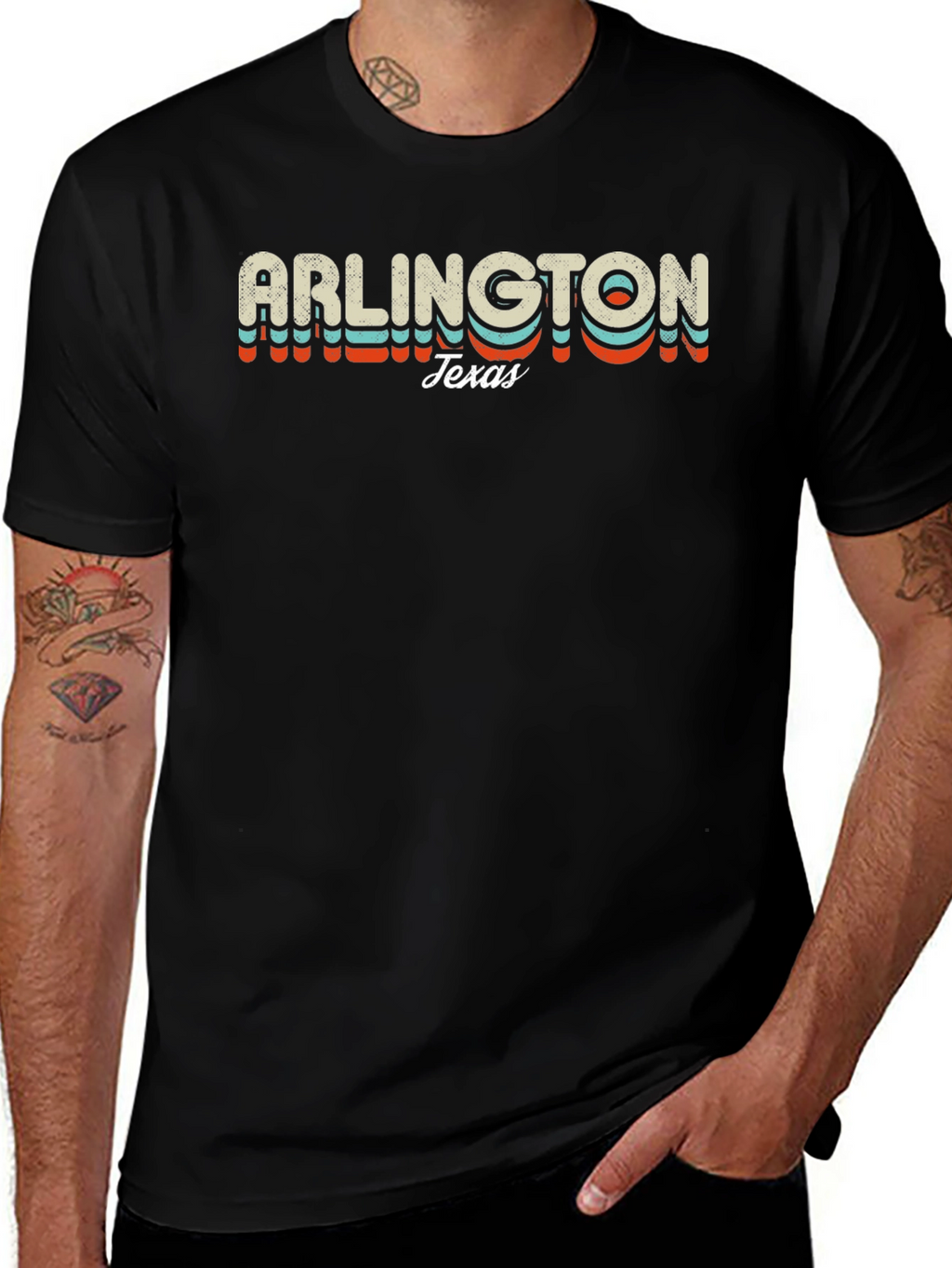 Arlington Texas Retro Style Graphic T-Shirt