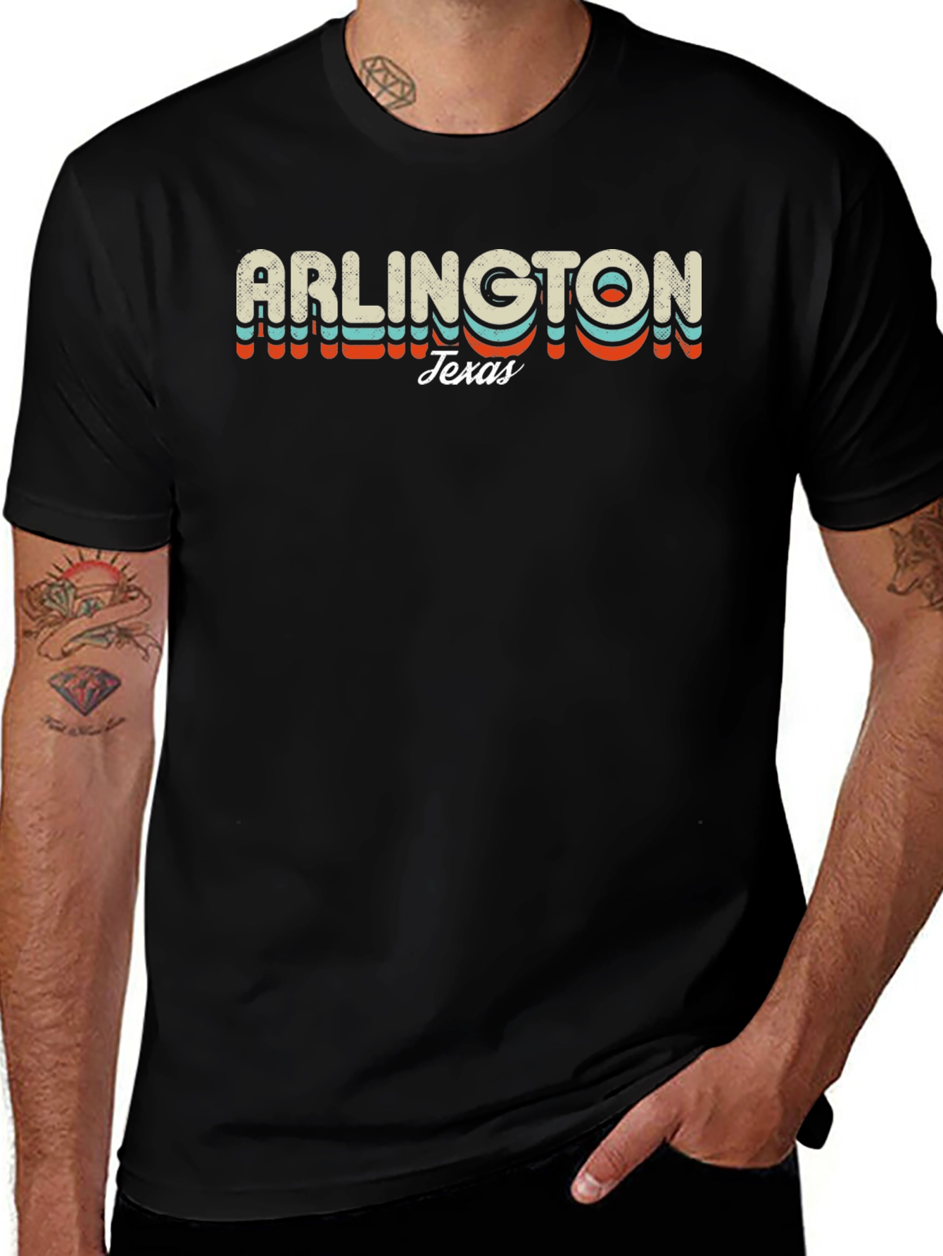 Arlington Texas Retro Style Graphic T-Shirt