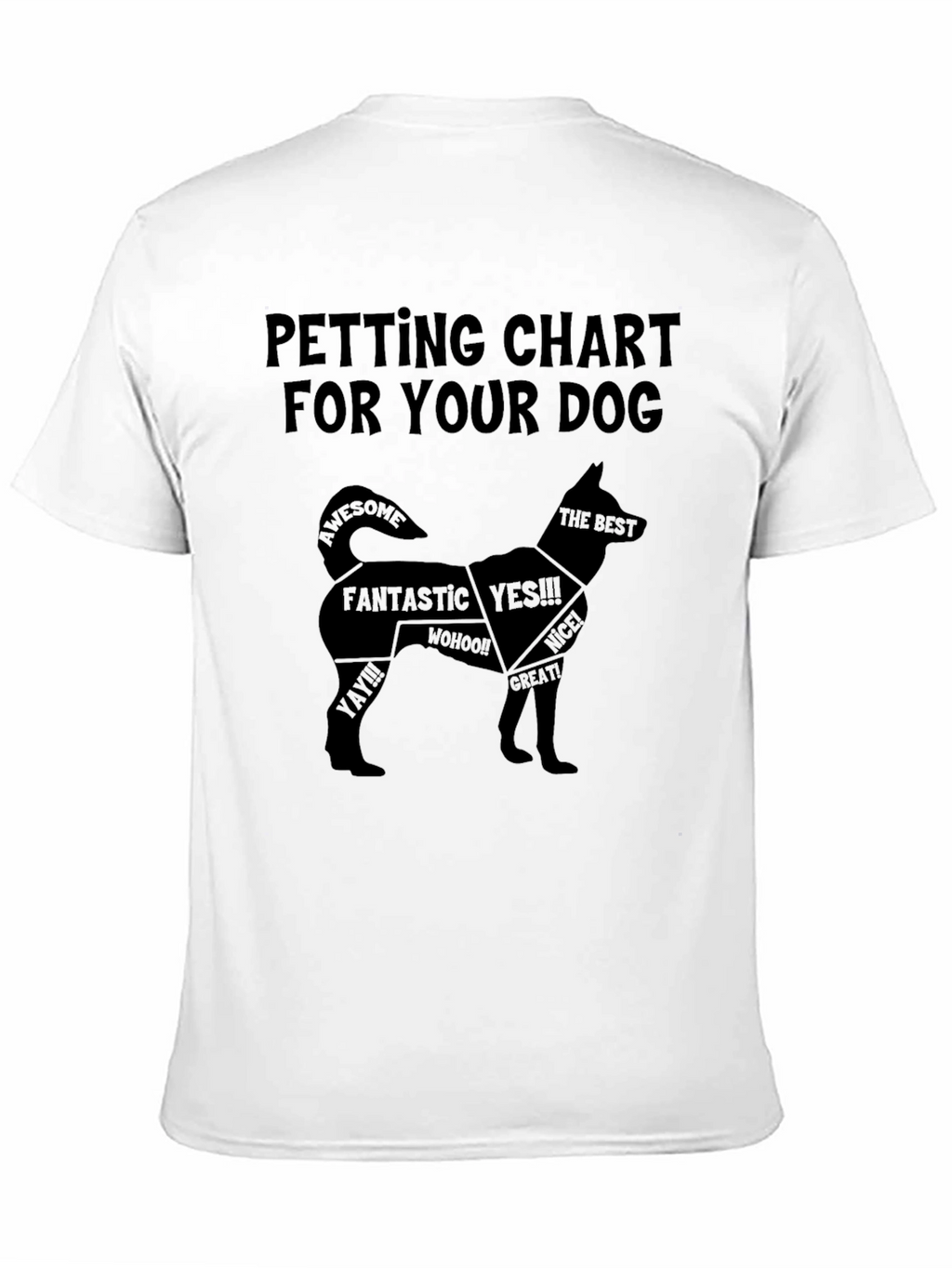 Petting Chart Dog T-Shirt – Funny Dog Lover Graphic Tee