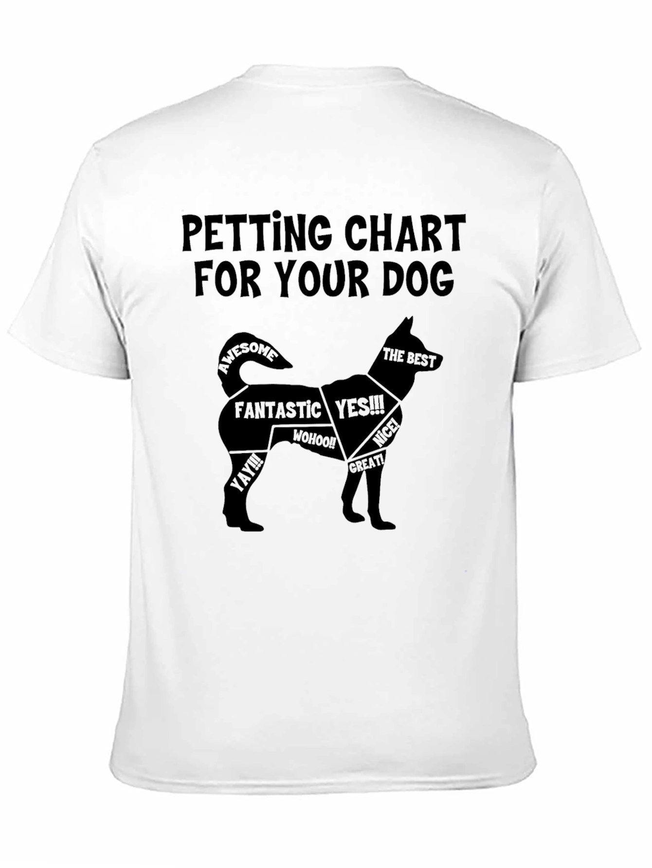 Petting Chart Dog T-Shirt – Funny Dog Lover Graphic Tee