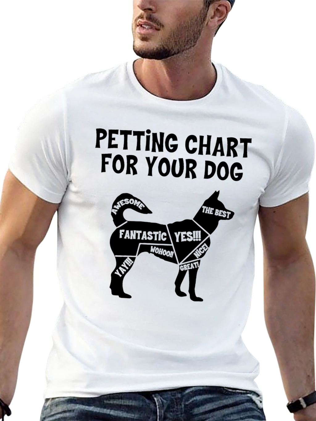 Petting Chart Dog T-Shirt – Funny Dog Lover Graphic Tee