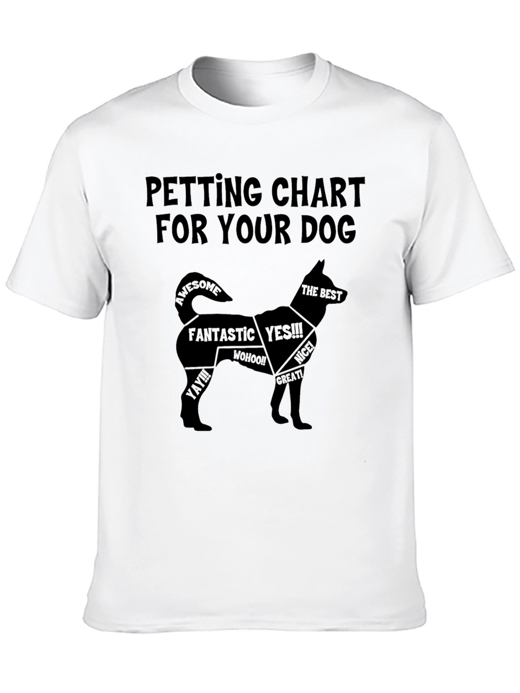 Petting Chart Dog T-Shirt – Funny Dog Lover Graphic Tee