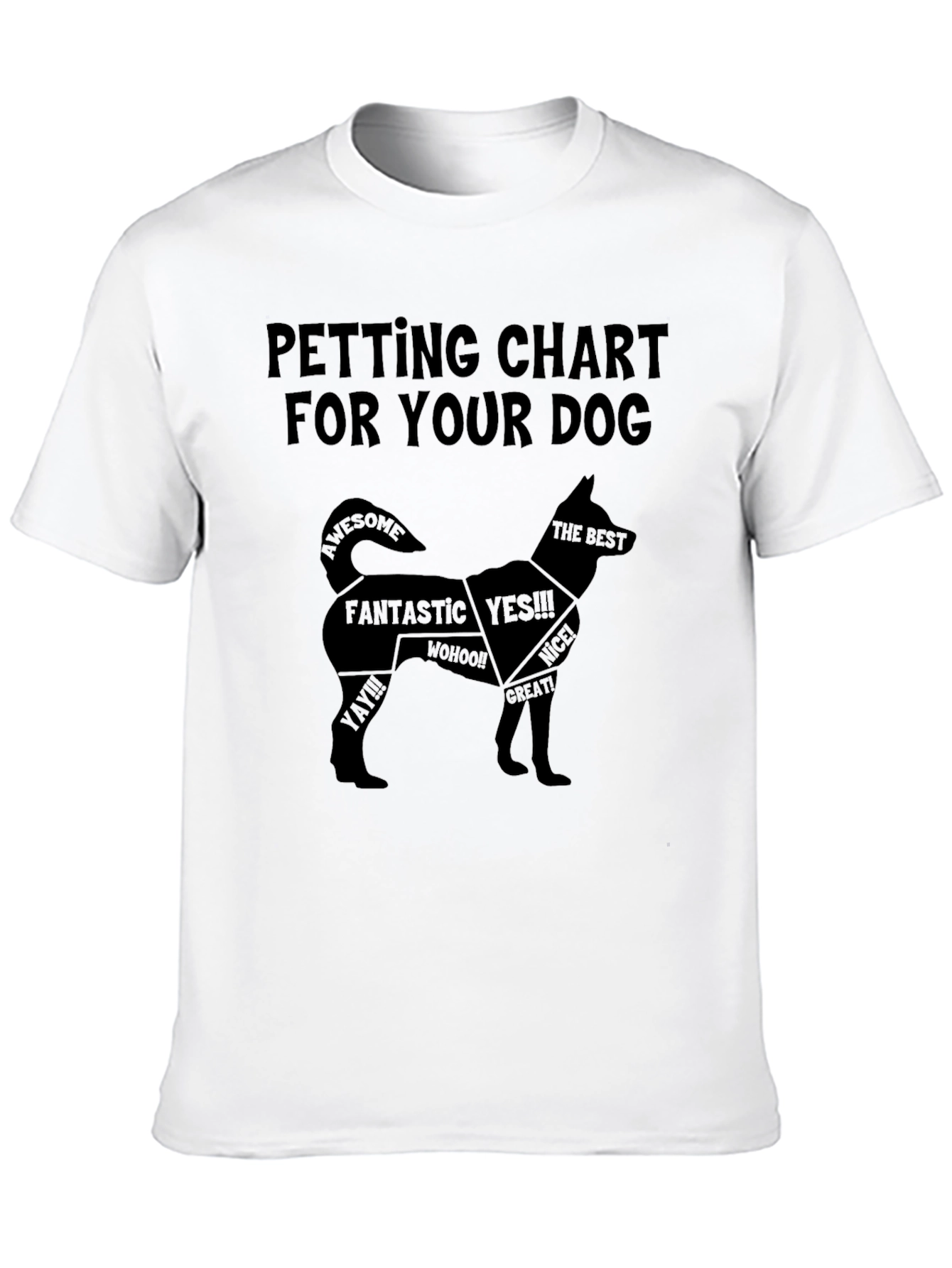 Petting Chart Dog T-Shirt – Funny Dog Lover Graphic Tee