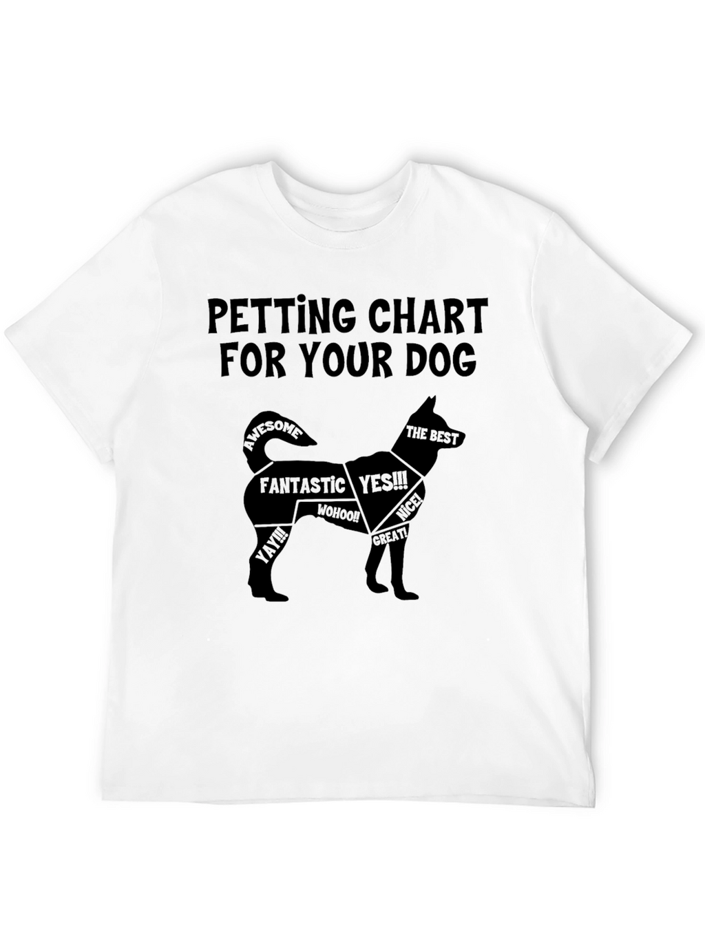 Petting Chart Dog T-Shirt – Funny Dog Lover Graphic Tee