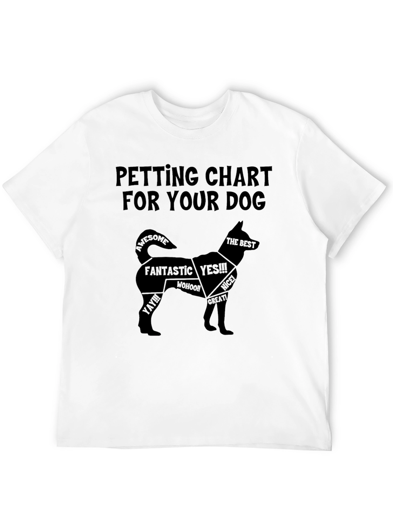 Petting Chart Dog T-Shirt – Funny Dog Lover Graphic Tee
