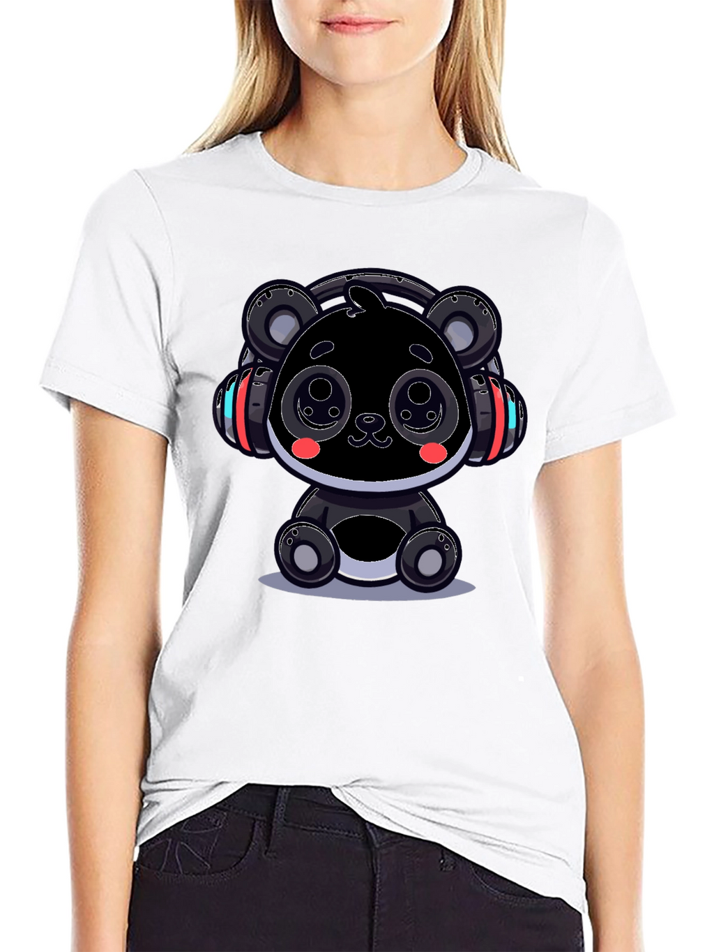 Cool Panda Headphone Graphic Tee