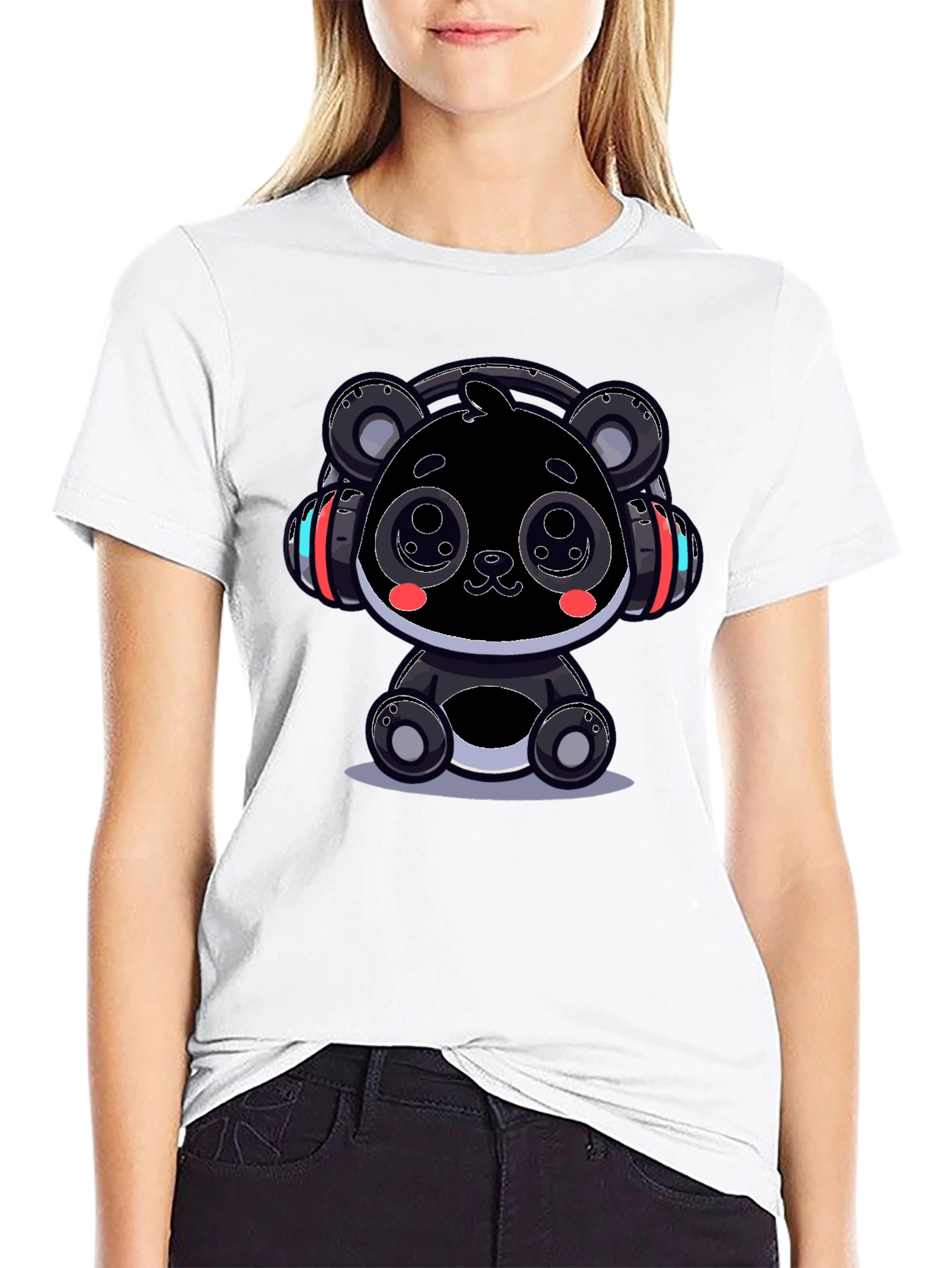 Cool Panda Headphone Graphic Tee