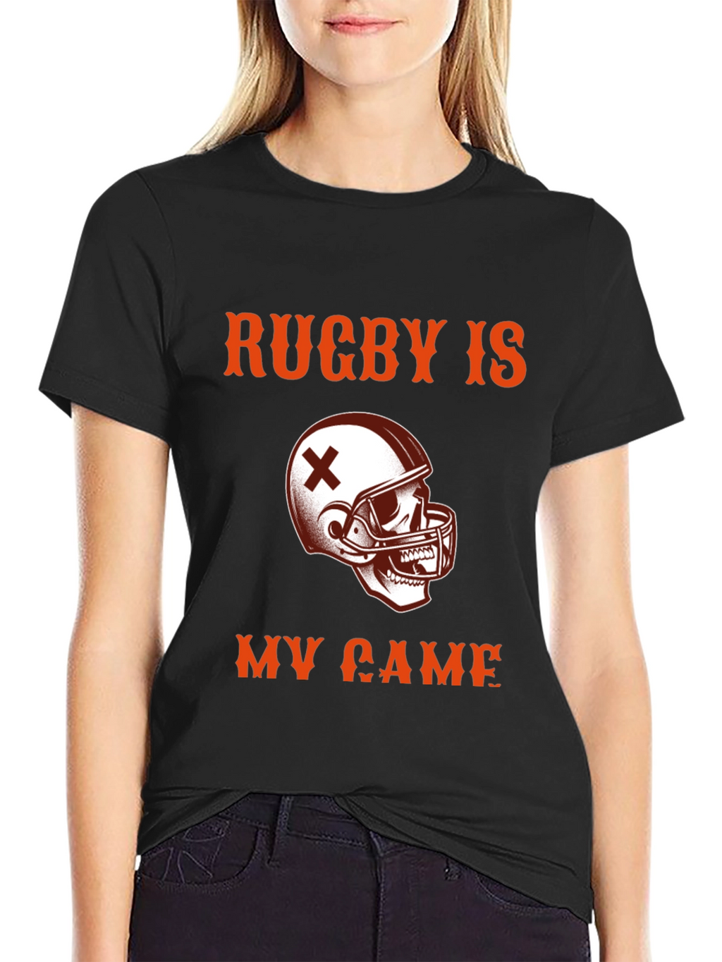 Rugby Is My Game T-Shirt - Skull Helmet Design