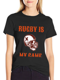 Rugby Is My Game T-Shirt - Skull Helmet Design