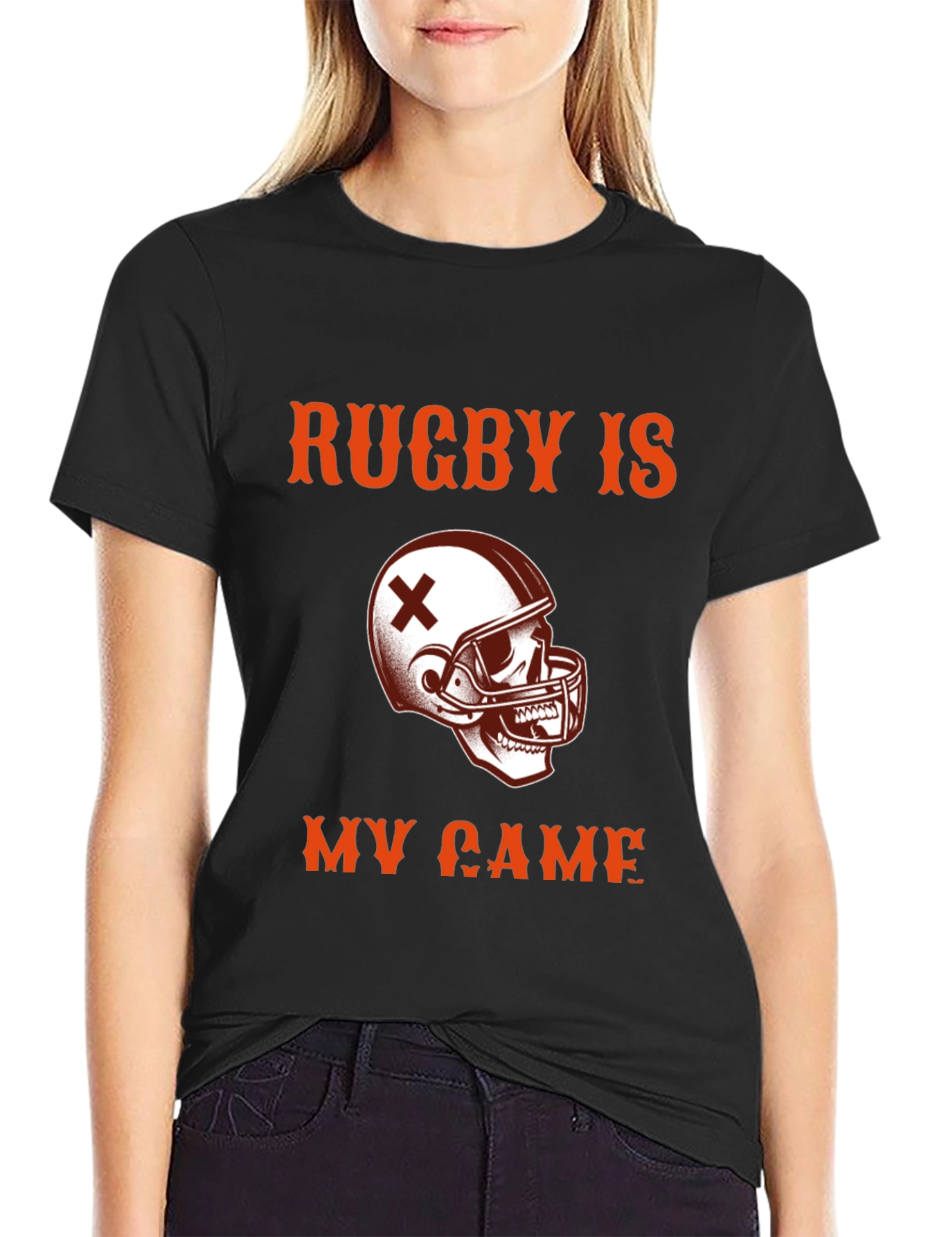Rugby Is My Game T-Shirt - Skull Helmet Design