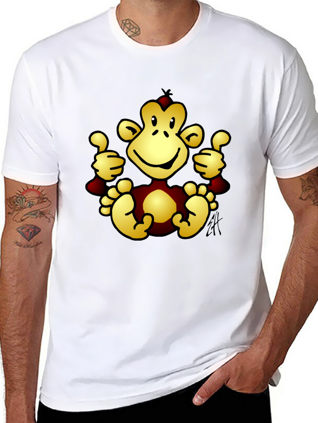 Funny Monkey Graphic T-Shirt