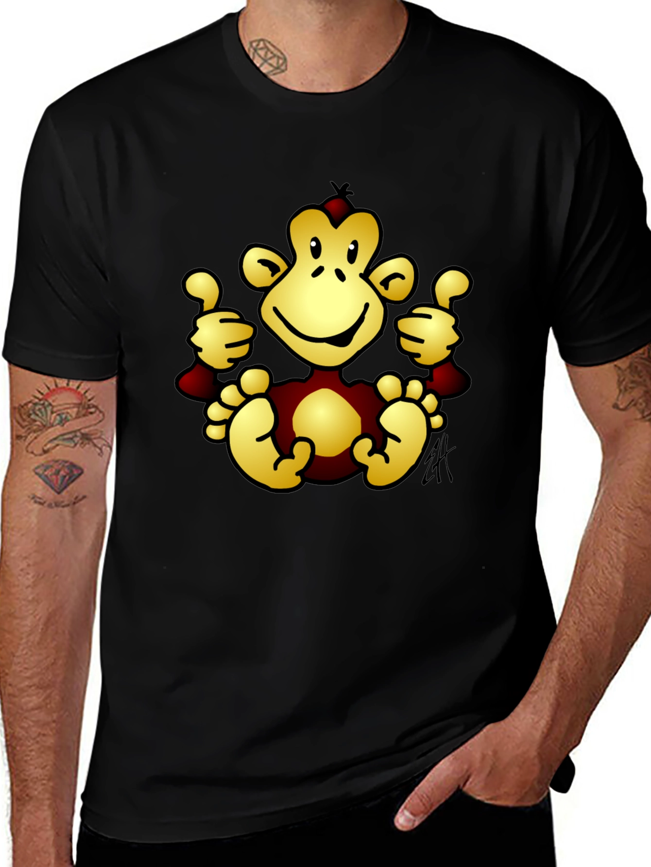 Funny Monkey Graphic T-Shirt