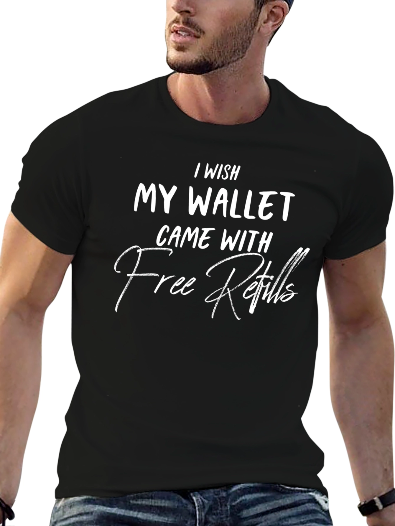 Funny Wallet T-Shirt - Free Refills