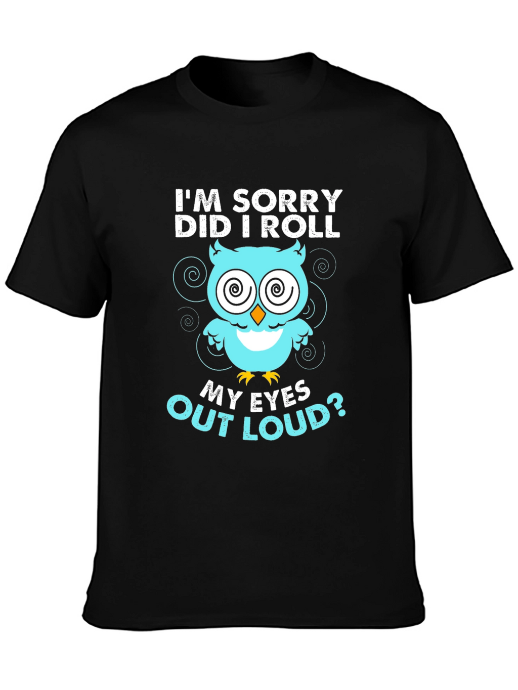 Funny Owl Eye Roll Graphic T-Shirt