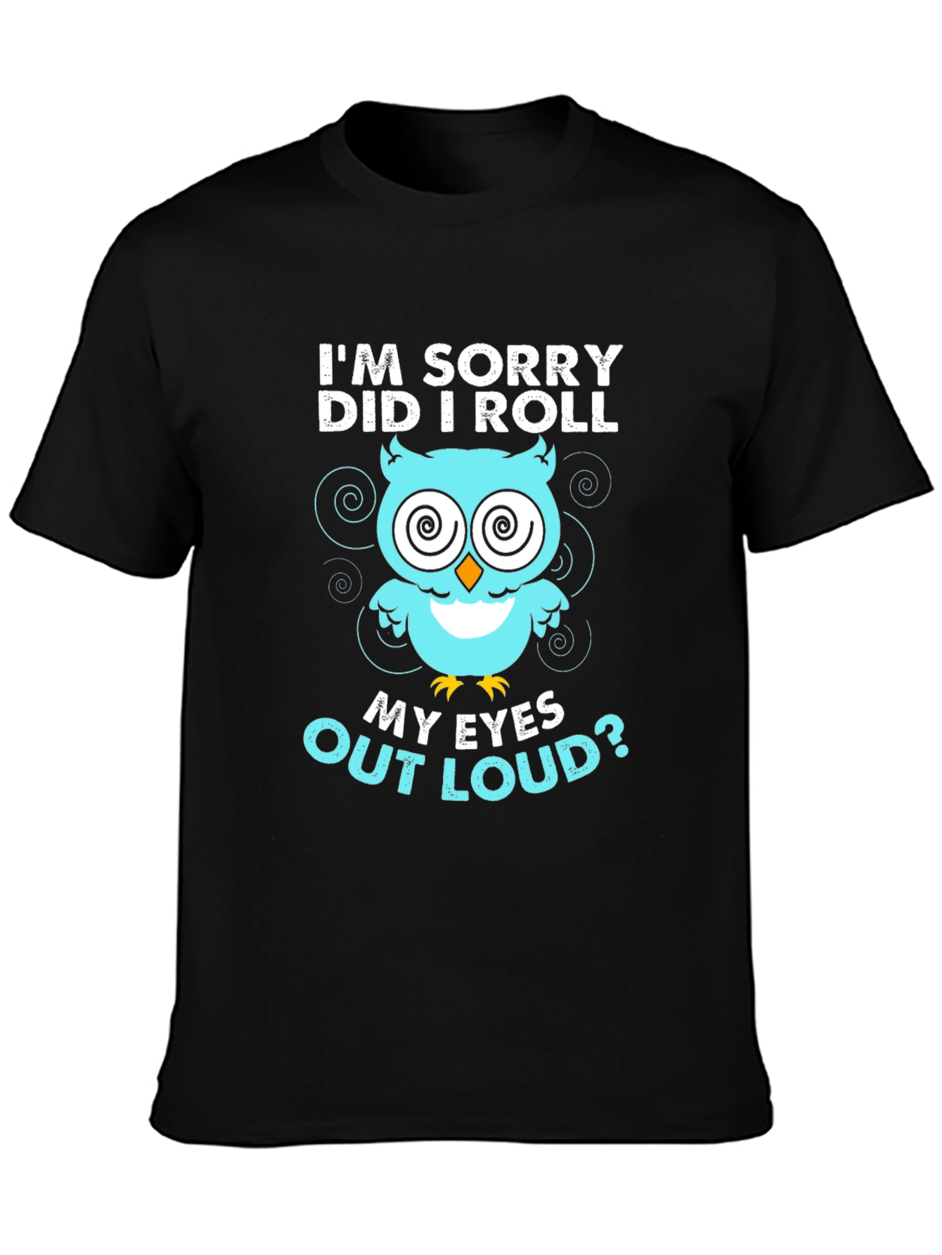 Funny Owl Eye Roll Graphic T-Shirt