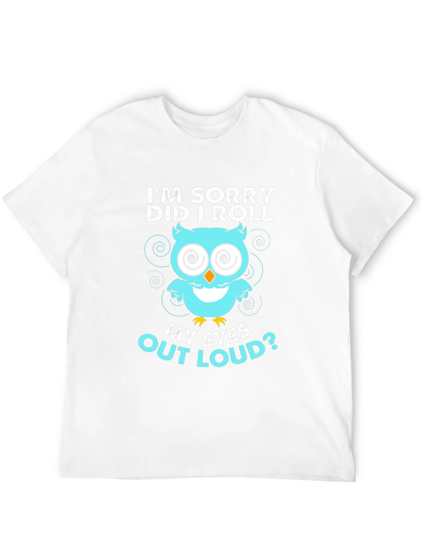 Funny Owl Eye Roll Graphic T-Shirt