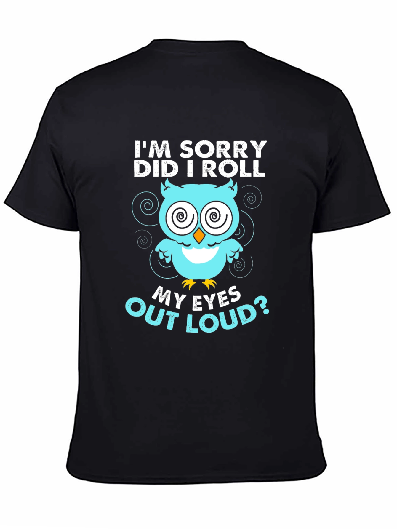 Funny Owl Eye Roll Graphic T-Shirt