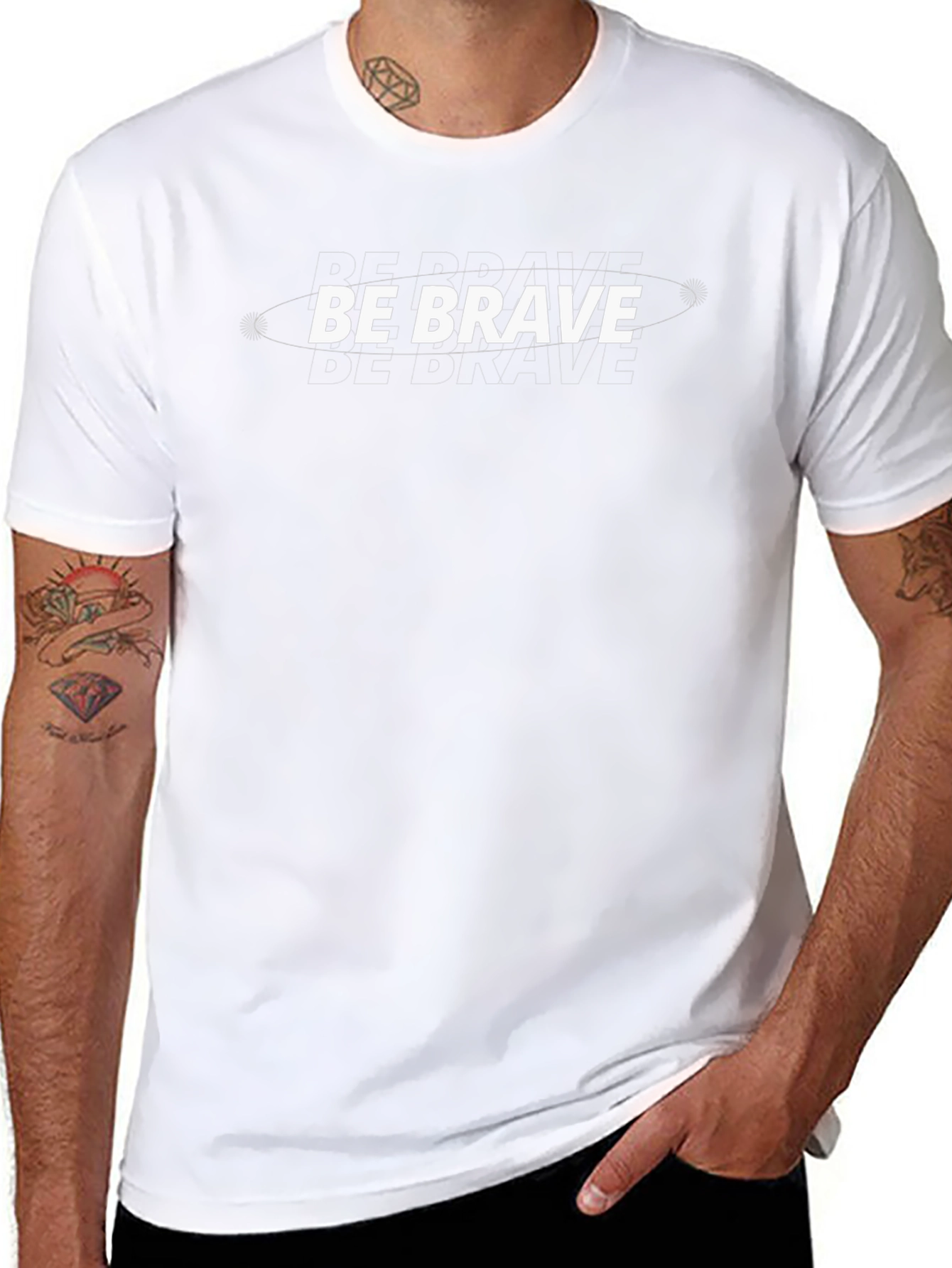 Be Brave Graphic Tee - Mens Black T-Shirt
