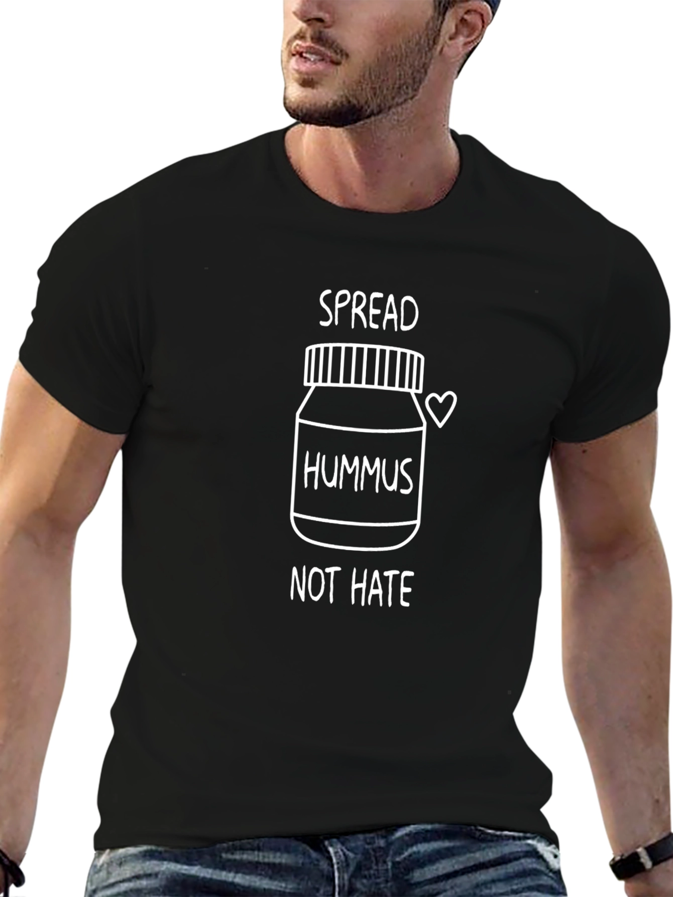 Spread Hummus Not Hate Graphic T-Shirt