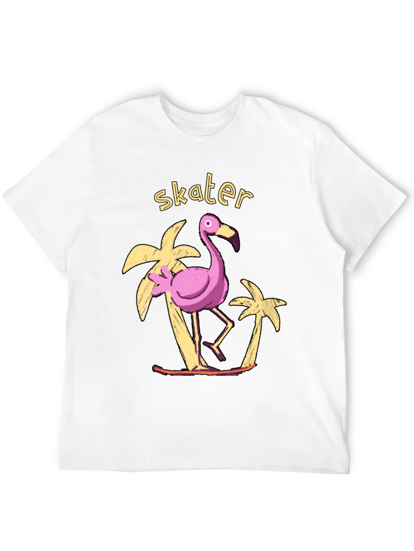 Skater Flamingo Graphic Tee - Tropical Vibe