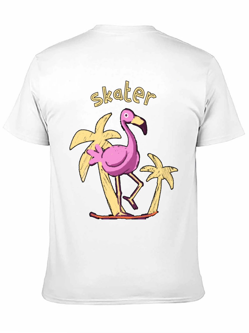 Skater Flamingo Graphic Tee - Tropical Vibe