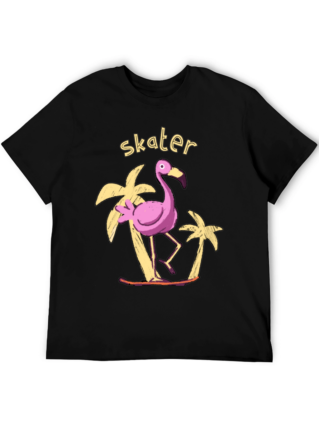Skater Flamingo Graphic Tee - Tropical Vibe