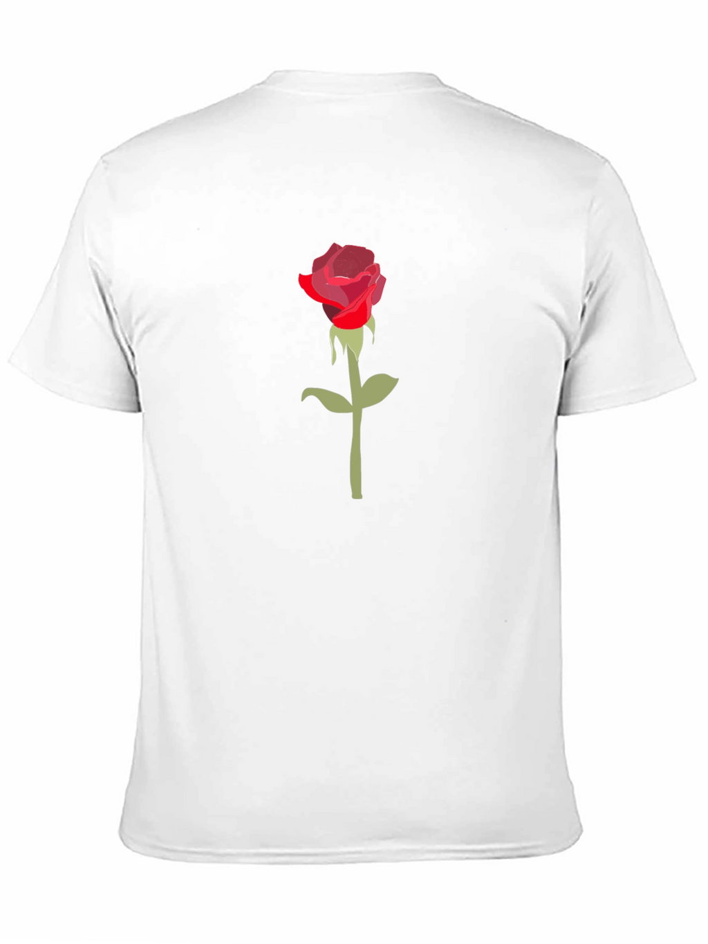 Red Rose Graphic Black T-Shirt