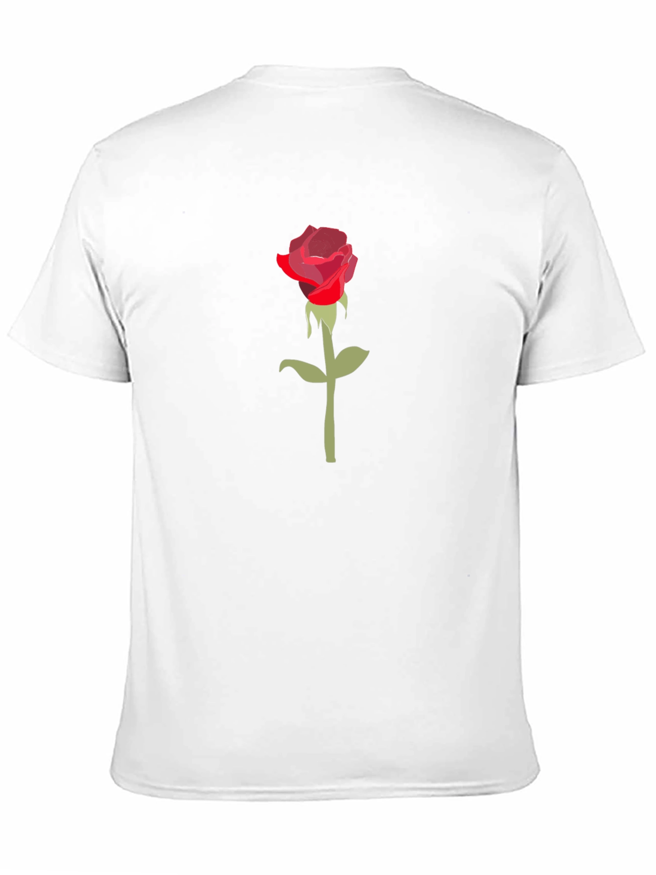 Red Rose Graphic Black T-Shirt