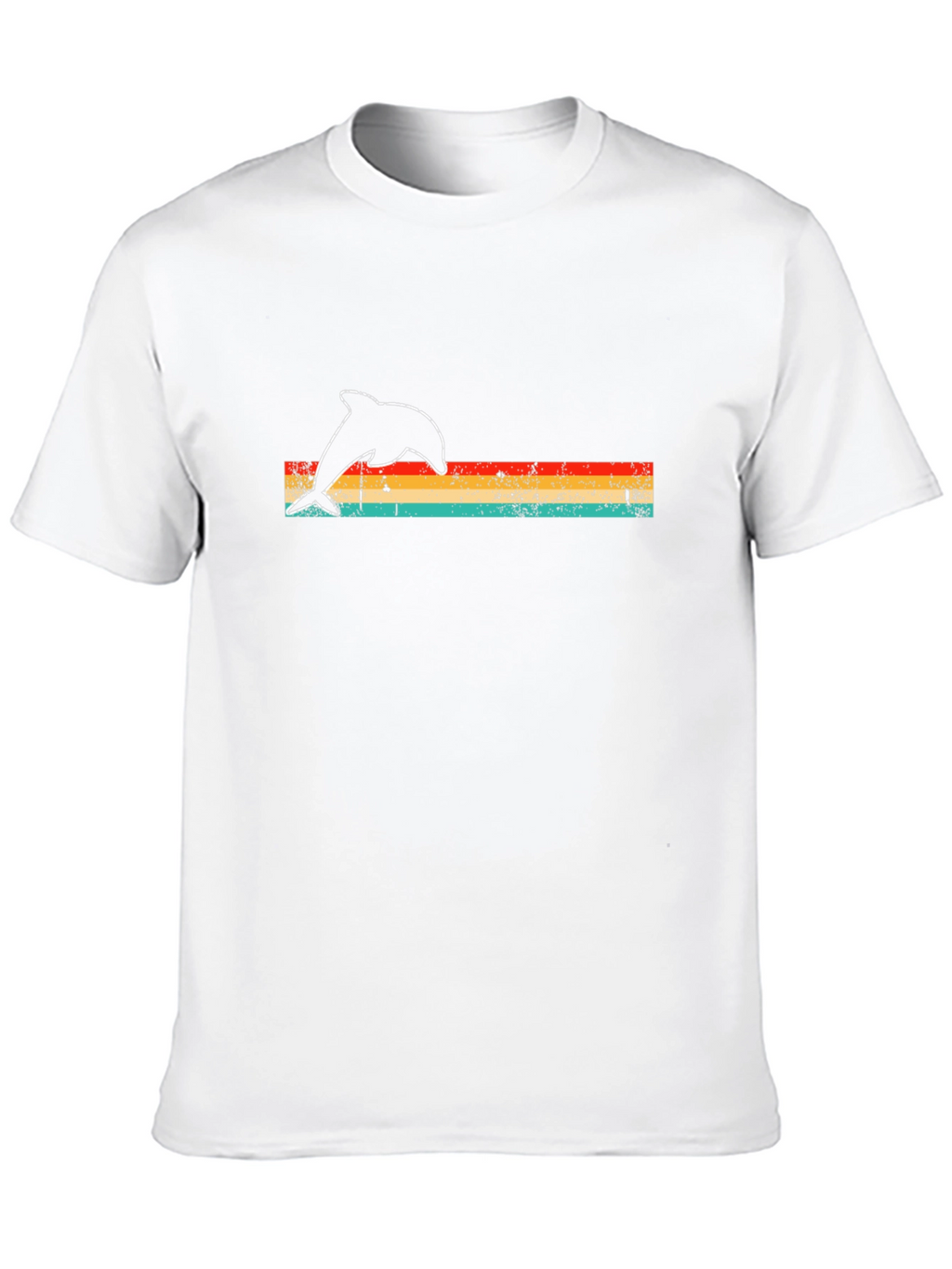 Retro Dolphin Graphic Tee - Black