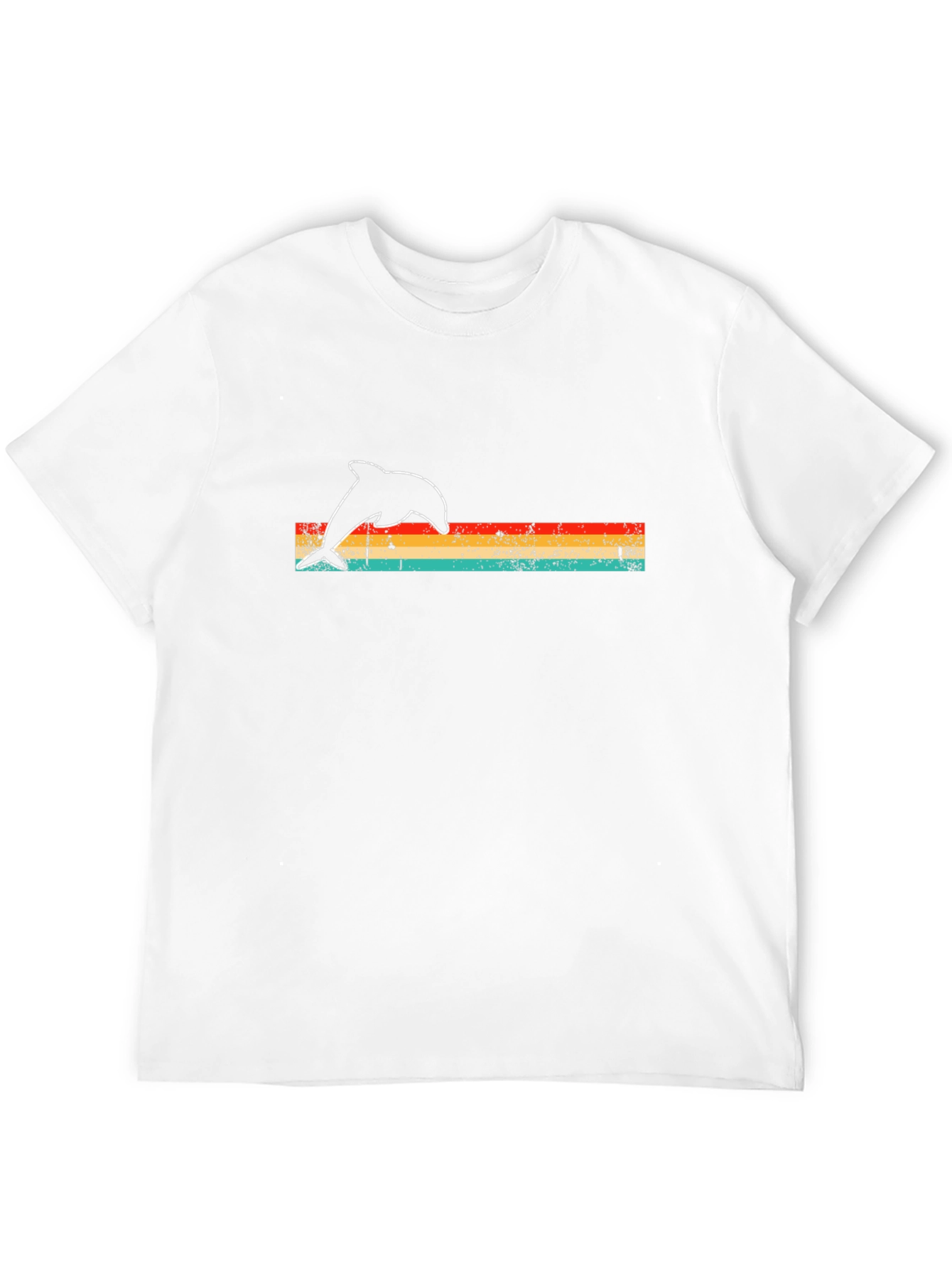 Retro Dolphin Graphic Tee - Black