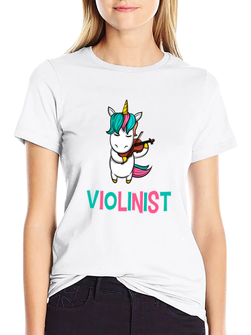 Unicorn Violinist T-Shirt: Funny Musician Tee