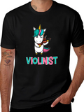 Unicorn Violinist T-Shirt: Funny Musician Tee