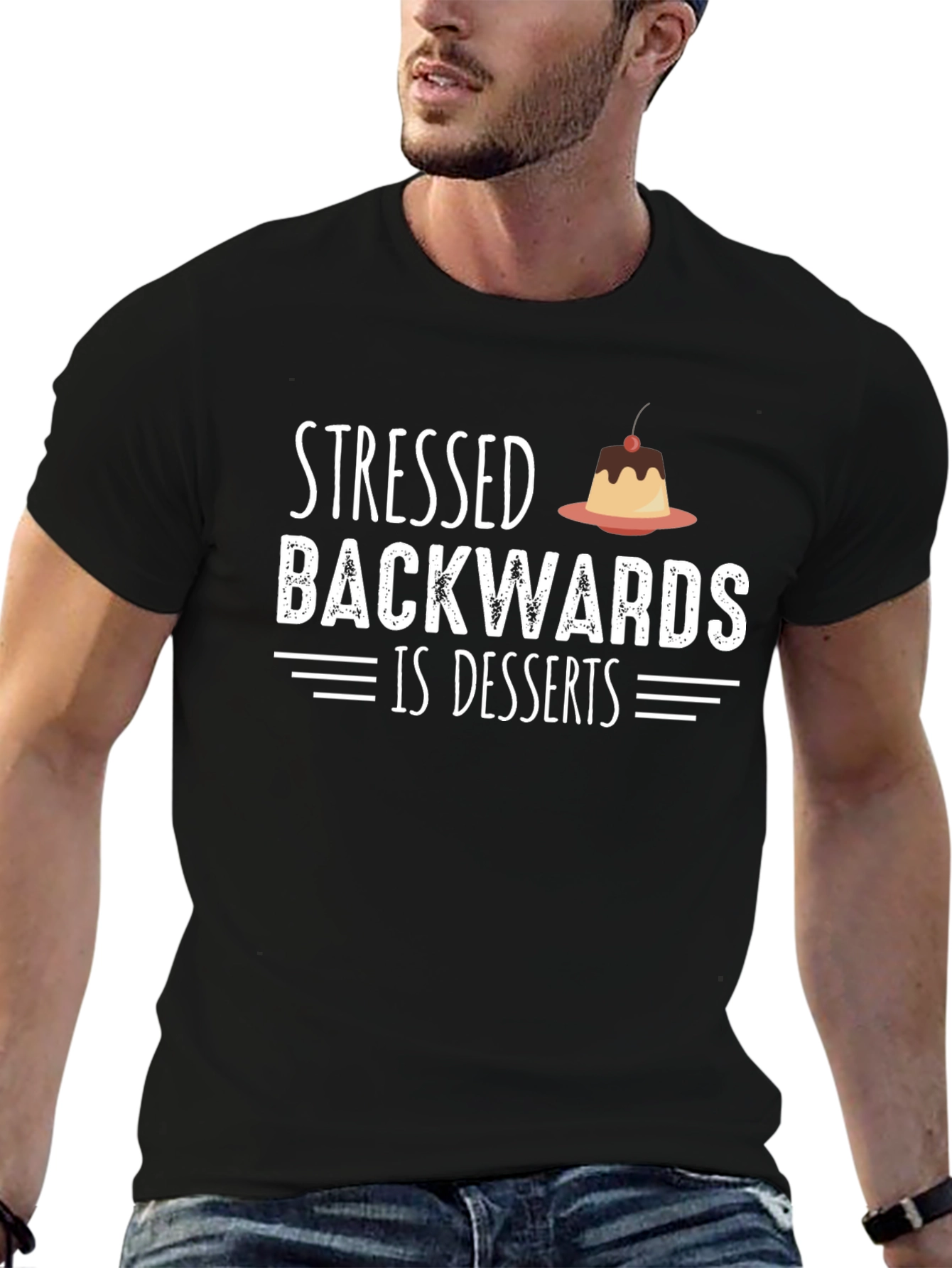 Stressed Backwards Is Desserts T-Shirt Funny Foodie Tee