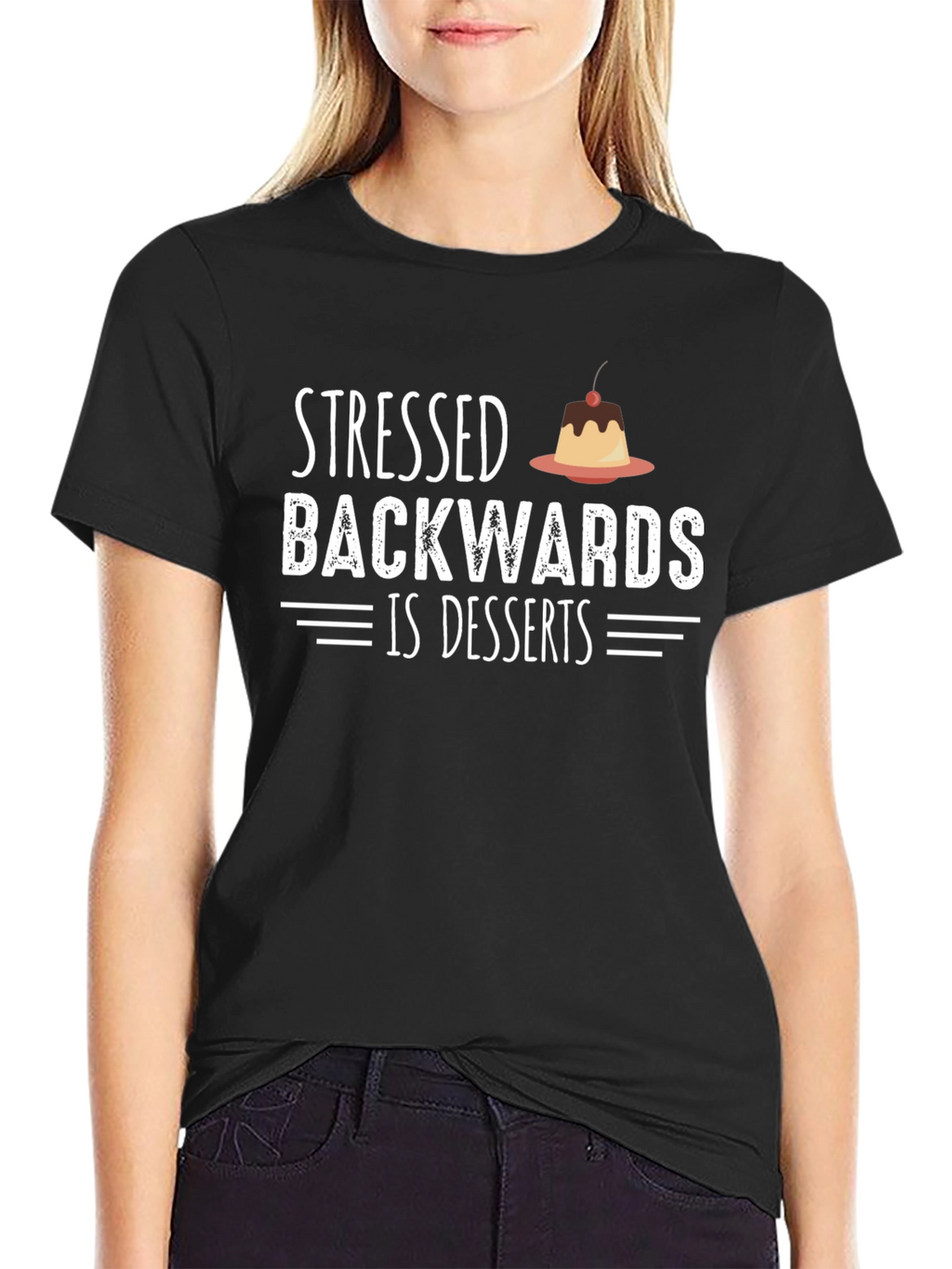 Stressed Backwards Is Desserts T-Shirt Funny Foodie Tee
