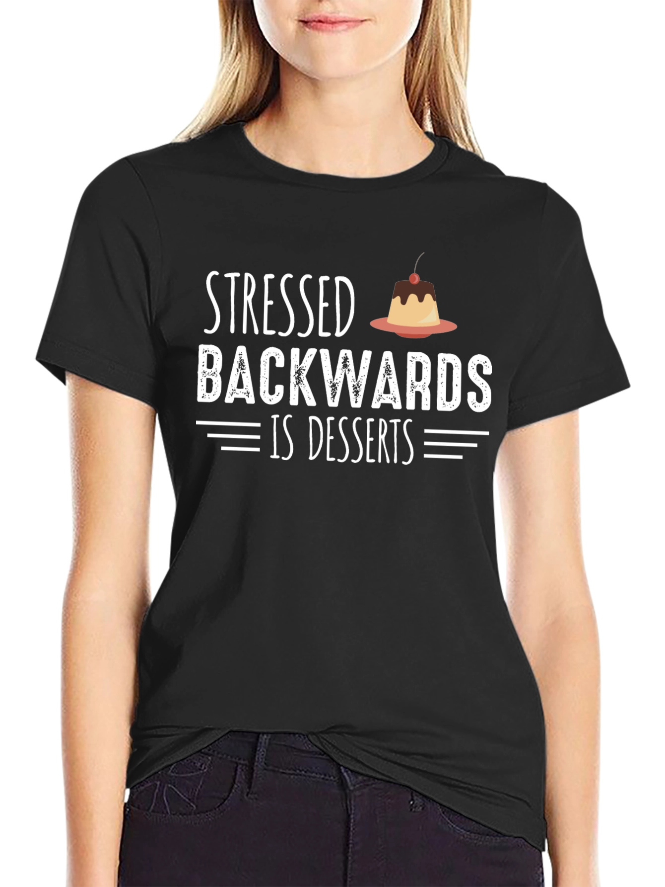 Stressed Backwards Is Desserts T-Shirt Funny Foodie Tee